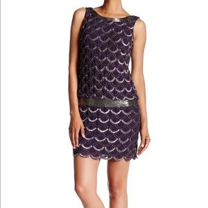 Adrianna Papell Fish-scale beaded dress
